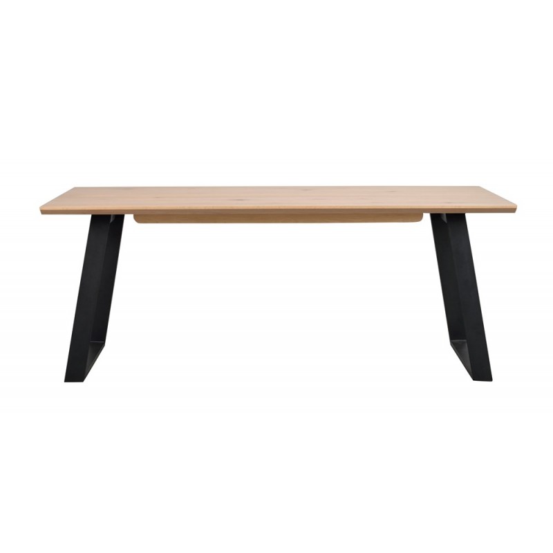 RO Melville Extending Dining Table Whitewash/Black